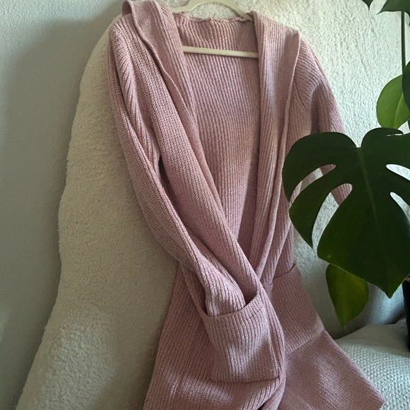Cozy chenille pink cardigan - Picture 2 of 2